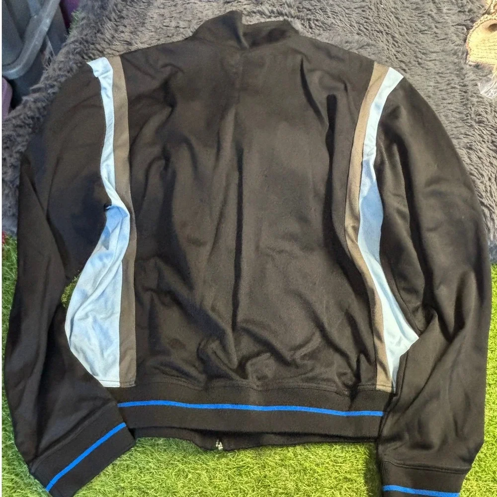 SF 415 Mens‎ Full Zip Track Jacket XXL Black Blue Gray Athletic
